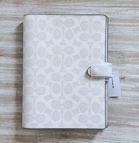 Coach white leather organizer - leather,
