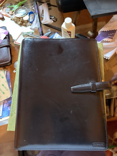 Coach leather planner - leather,