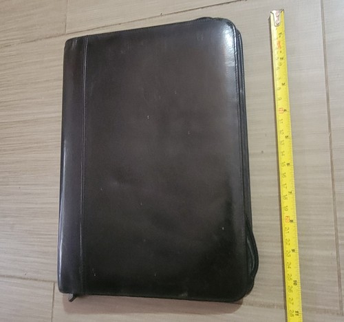 Coach black leather binder - coach,